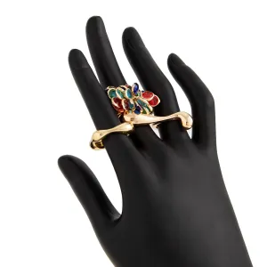 Vintage 3pcs Crystal Tassel Waterdrop Ring Set