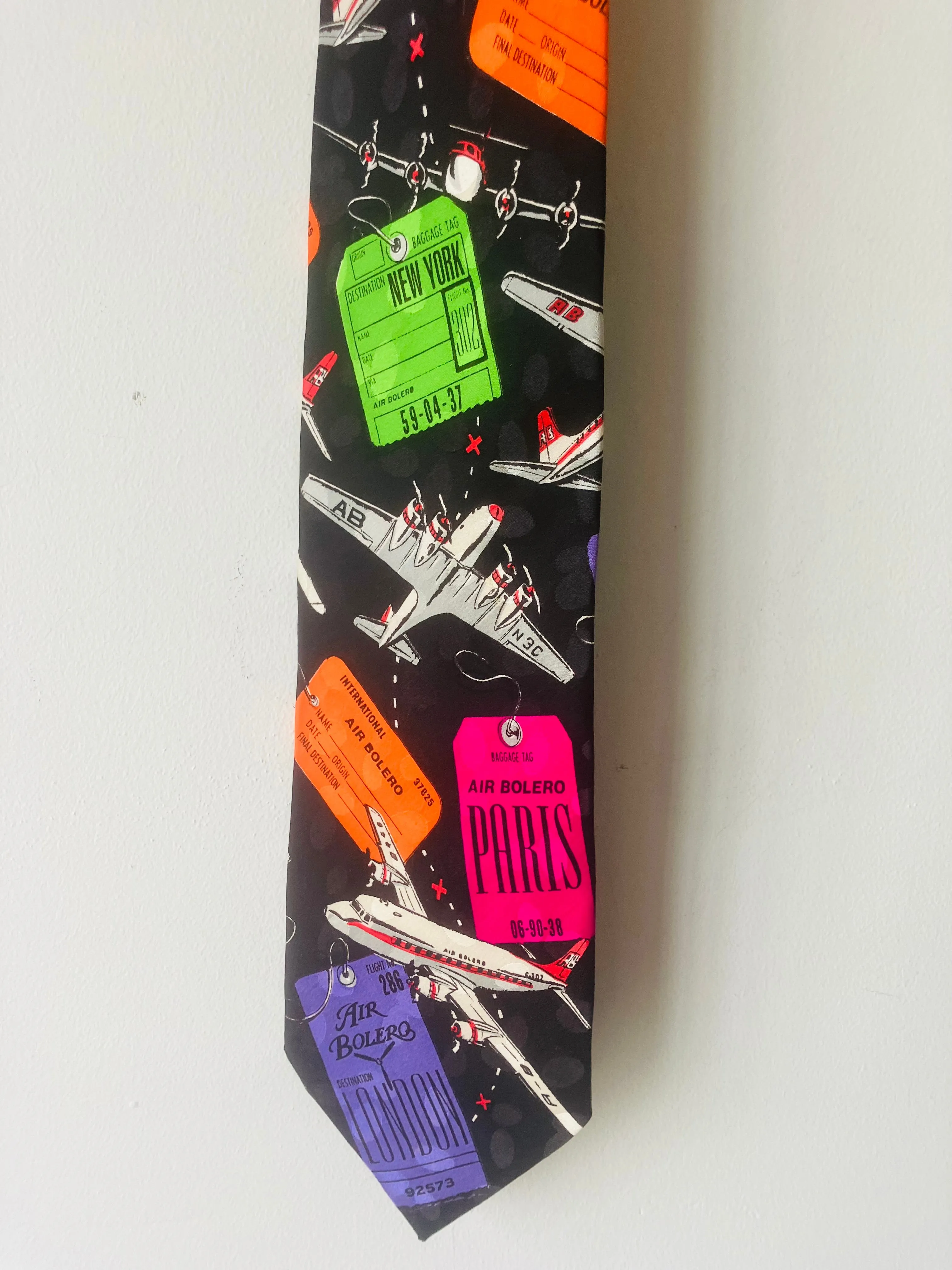 Vintage Addiction by Bolero Silk Airplane Tie