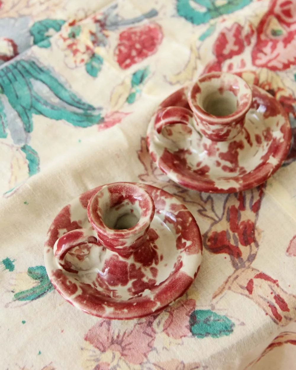 Vintage Cottage Candlestick Holders