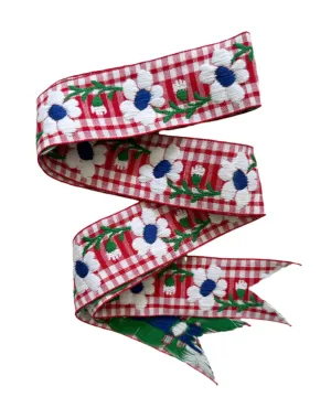 Vintage Daisy Gingham Ribbon - Short