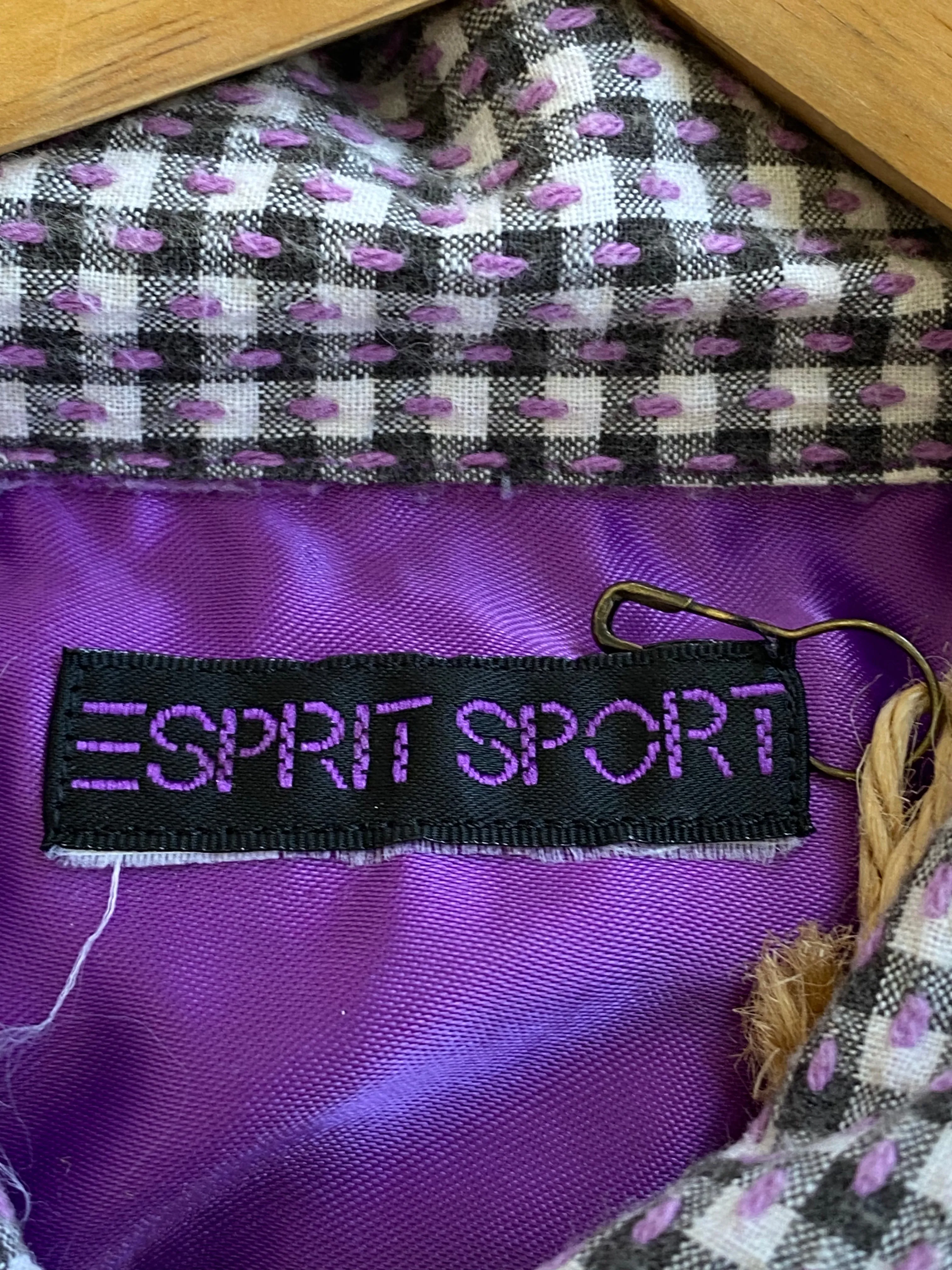 Vintage Esprit Sport Purple Checkered Shirt