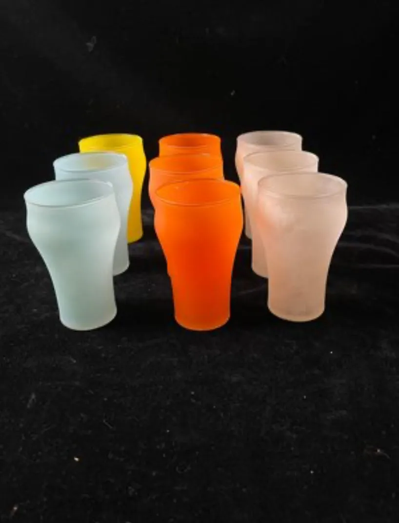 Vintage Federal Glass Company Frosted Soda Fountain Glasses