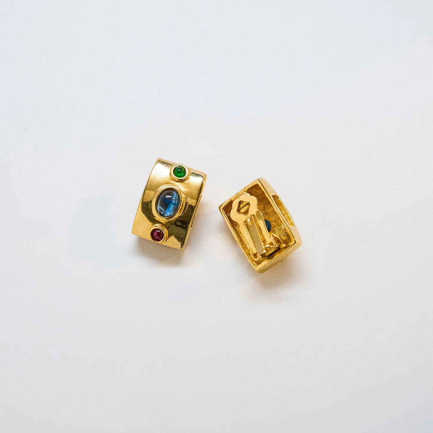 Vintage Geometric Jewel Earrings
