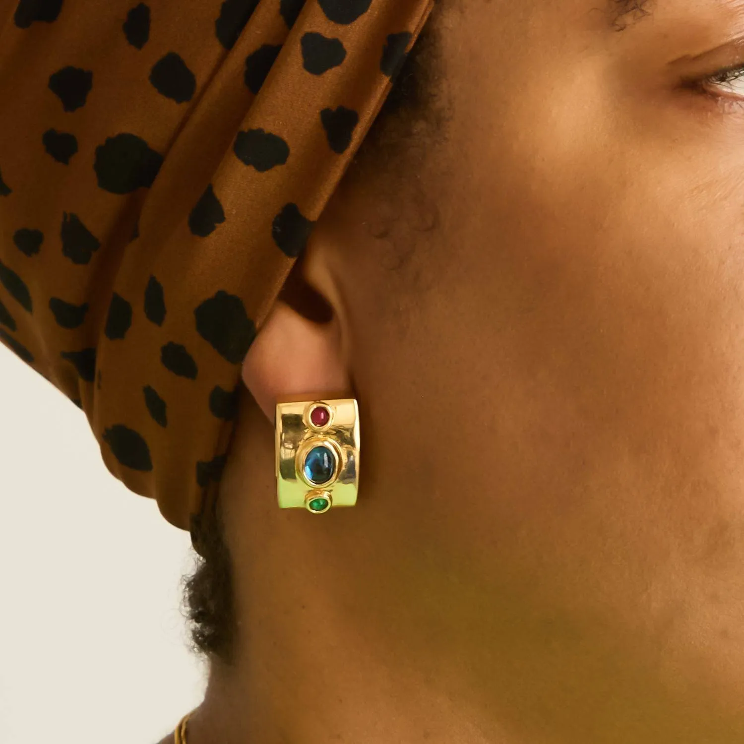 Vintage Geometric Jewel Earrings