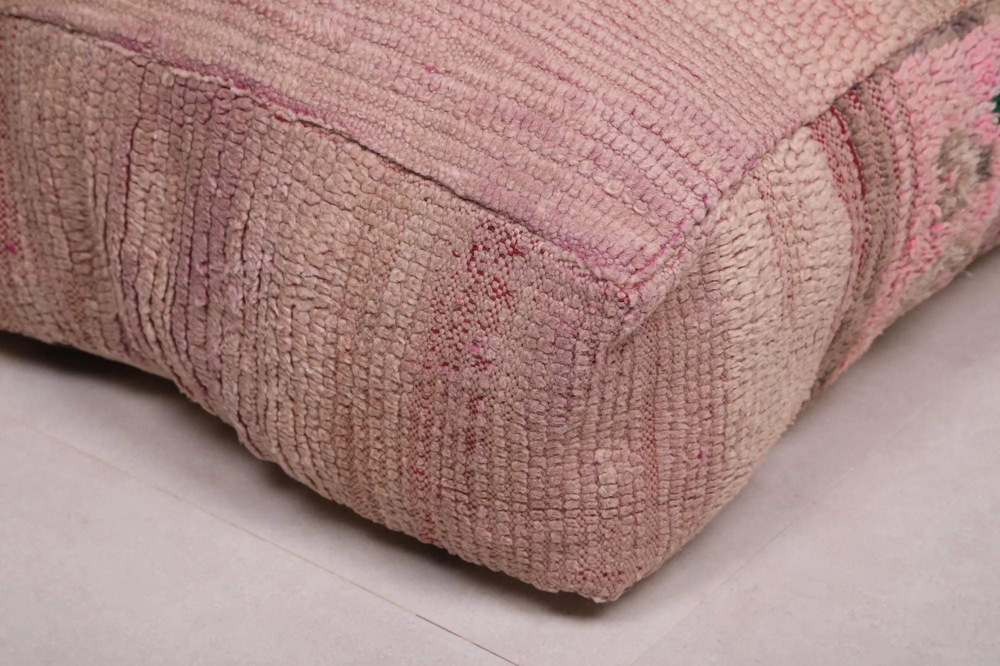 Vintage Handwoven Kilim Pouf Cushion