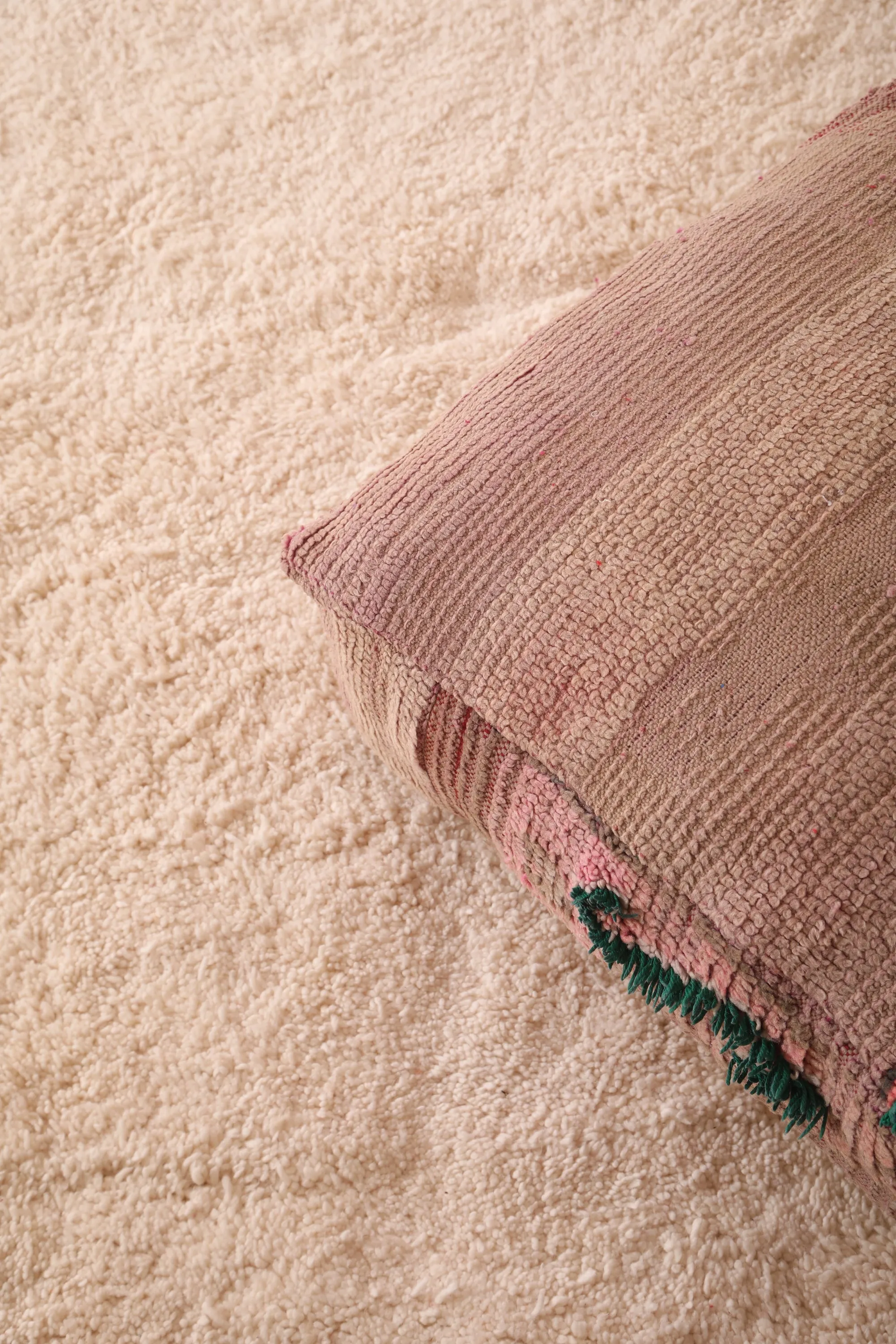 Vintage Handwoven Kilim Pouf Cushion
