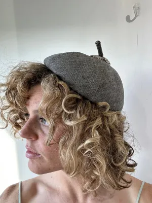Vintage I. Magnin Little Grey Hat