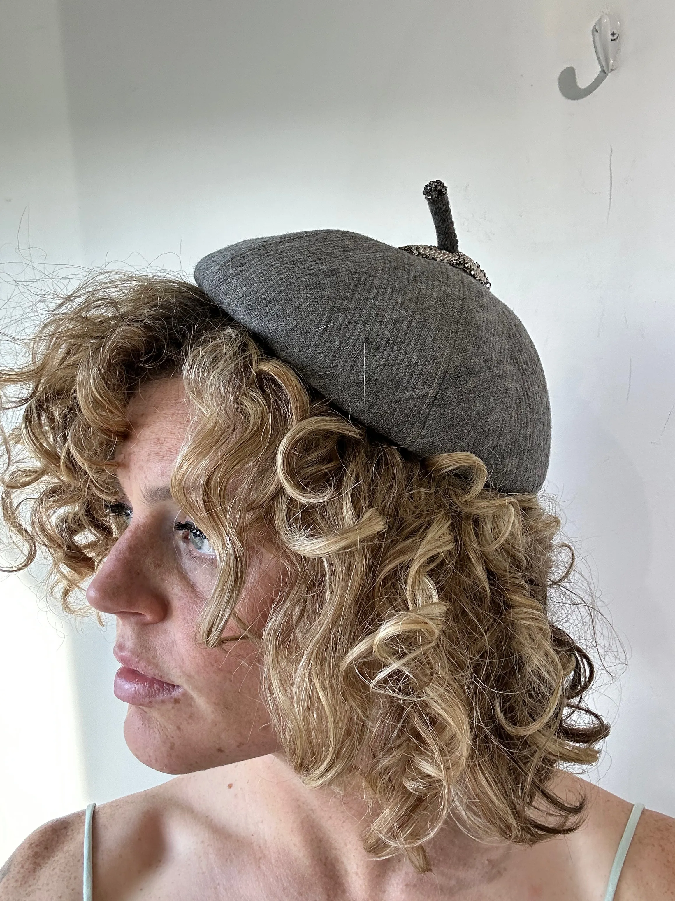 Vintage I. Magnin Little Grey Hat