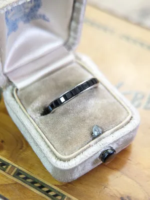 Vintage onyx eternity band