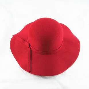 Vintage Retro Kids Child Boy Girl Hats Fedora polyester Felt Crushable Wide Brim Cloche Floppy Sun Beach Cap