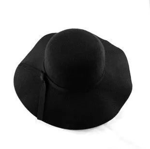 Vintage Retro Kids Child Boy Girl Hats Fedora polyester Felt Crushable Wide Brim Cloche Floppy Sun Beach Cap