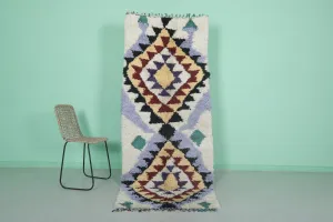 Vintage Runner Rug 3.4 X 8 Feet – Handwoven Moroccan Carpet