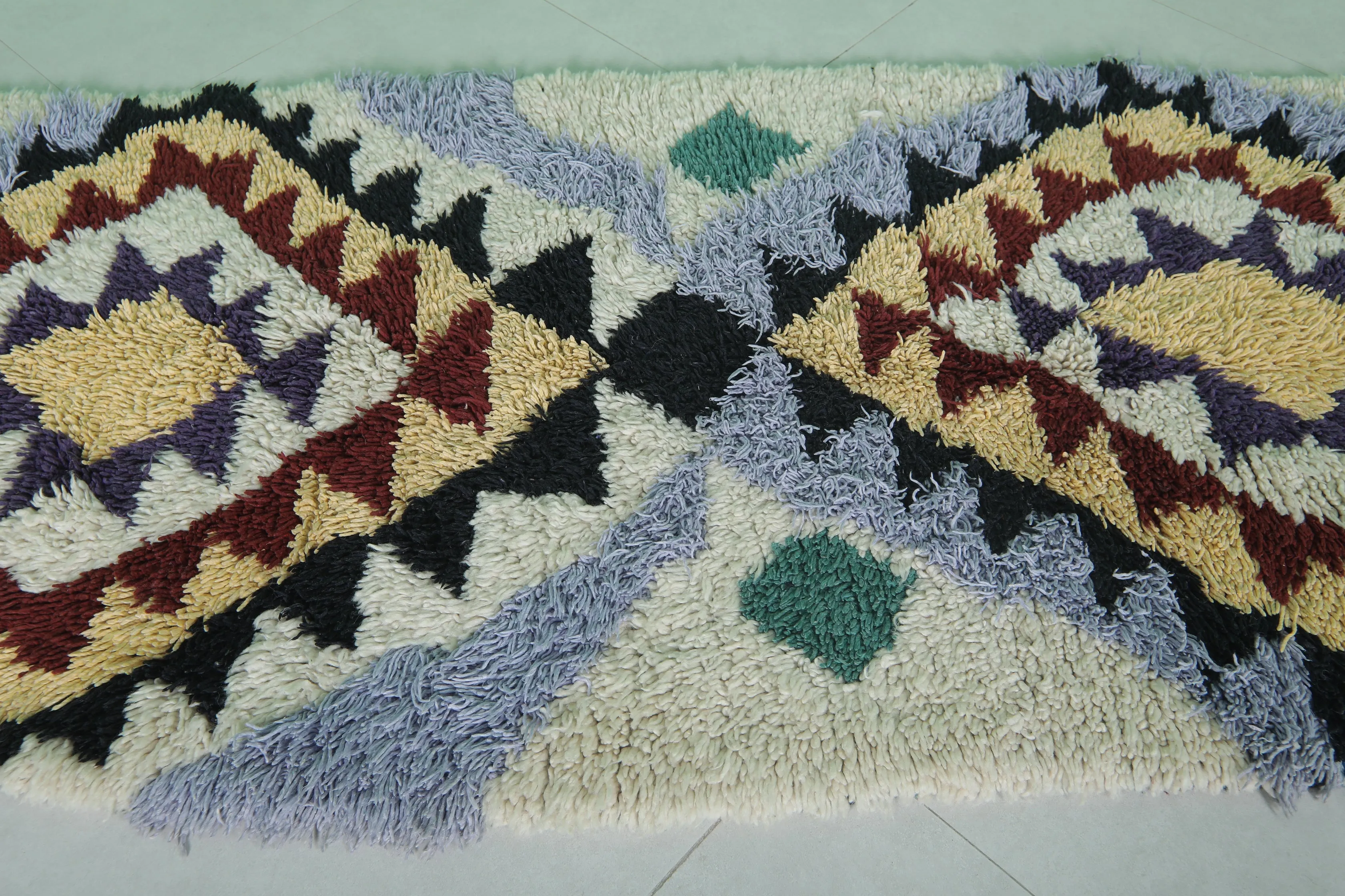 Vintage Runner Rug 3.4 X 8 Feet – Handwoven Moroccan Carpet