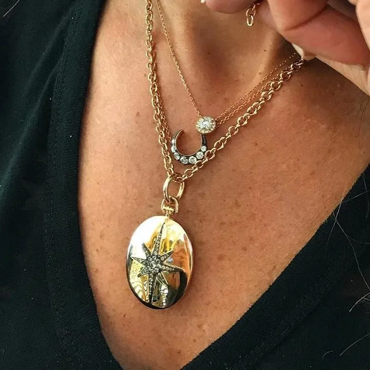 Vintage Star Locket Pendant