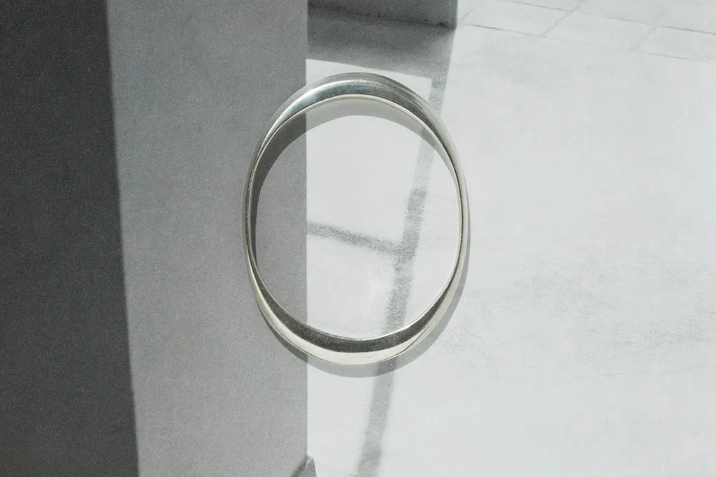 Vintage Sterling Silver Oval Bangle