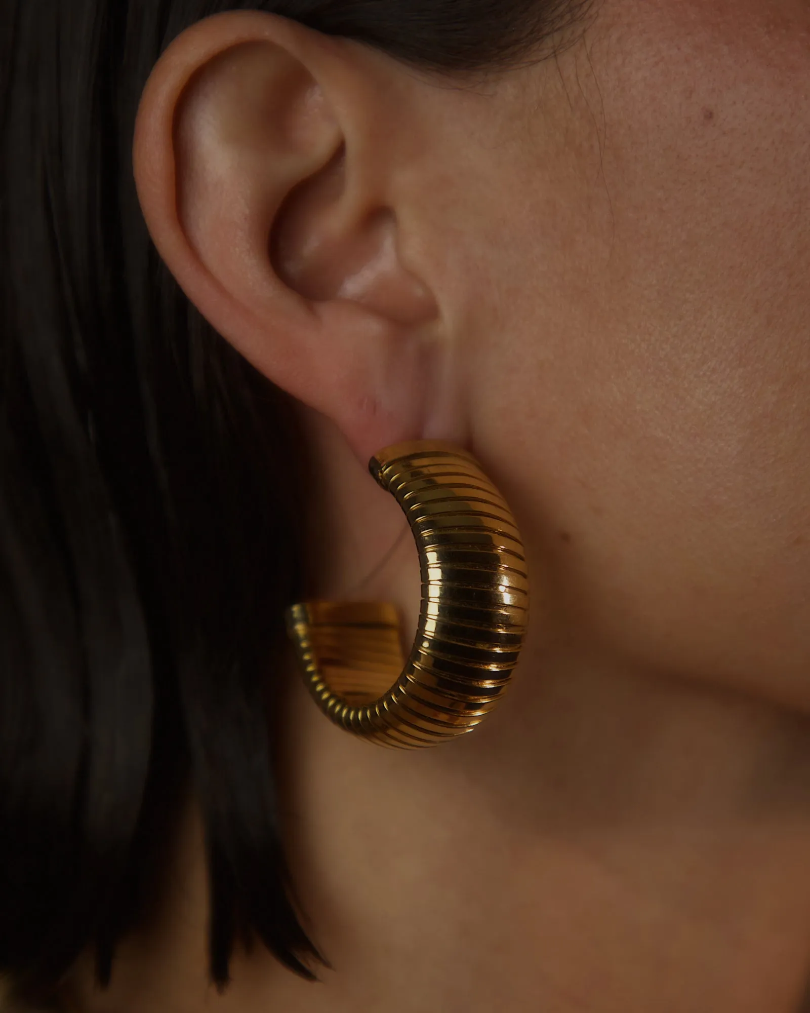 Vintage Tubogas Hoop Earrings
