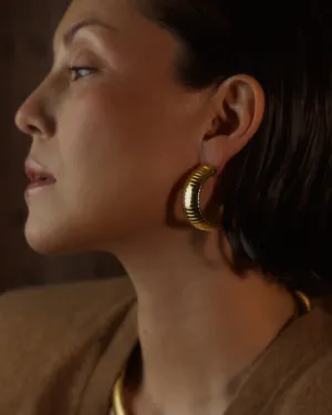 Vintage Tubogas Hoop Earrings