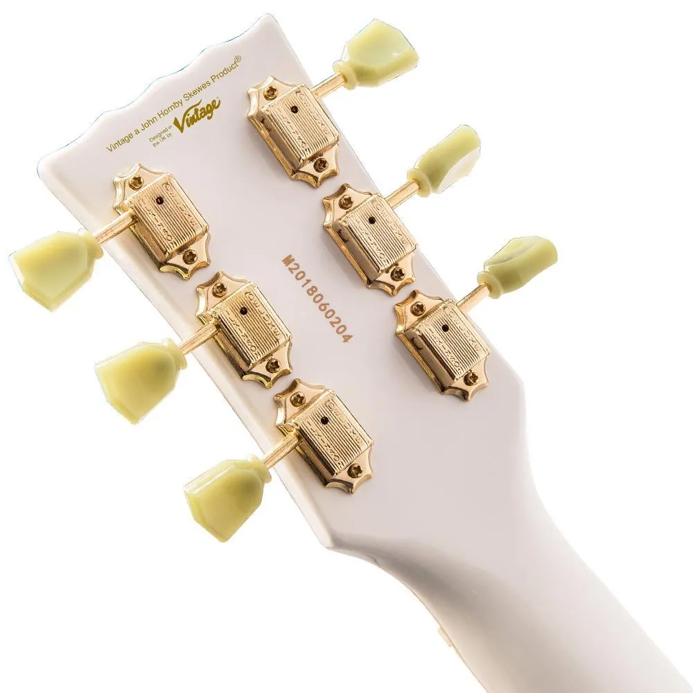Vintage V1003AW ReIssued Les Paul Arctic White sähkökitara