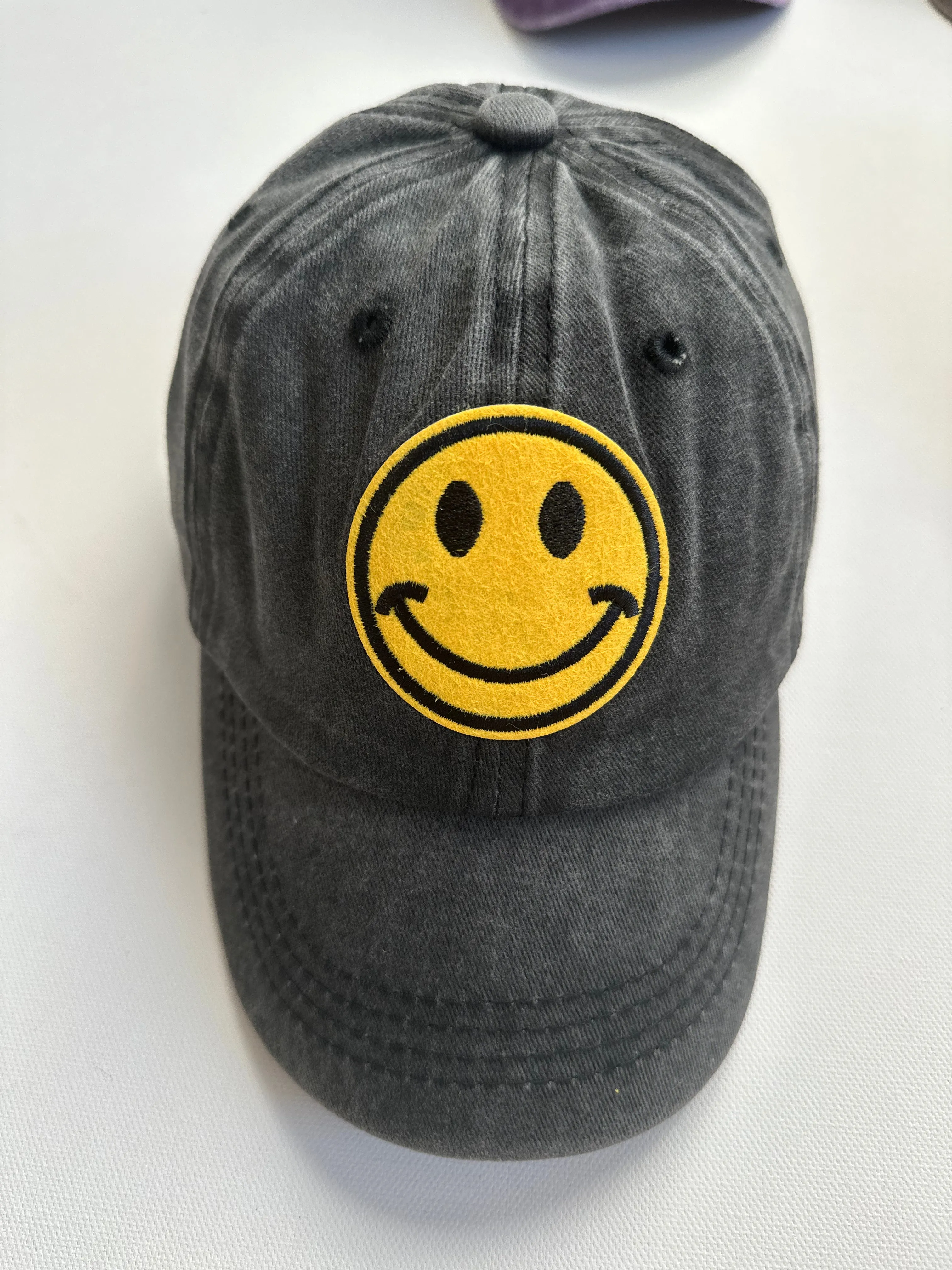 Vintage Wash Smiley Hats