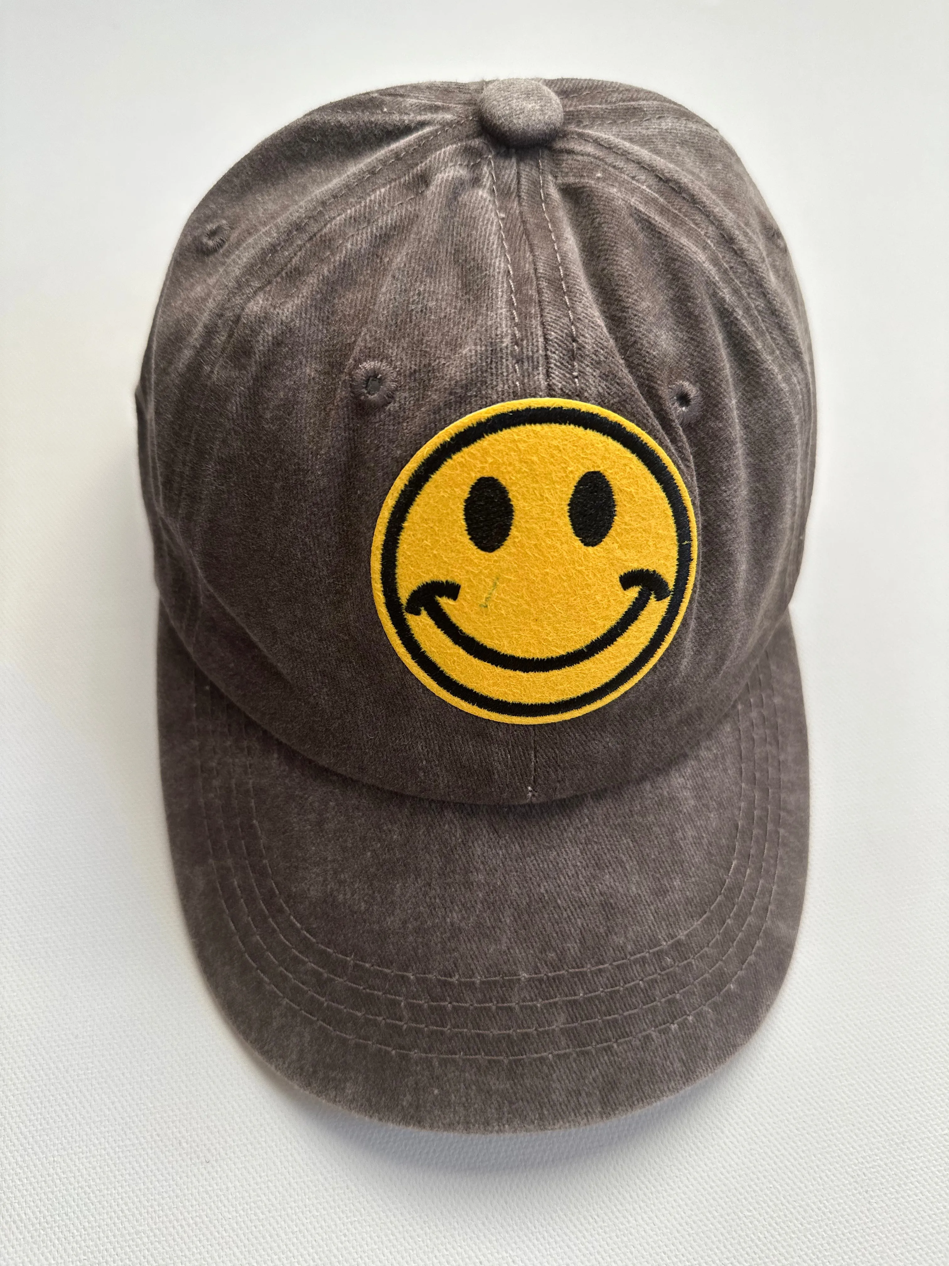 Vintage Wash Smiley Hats
