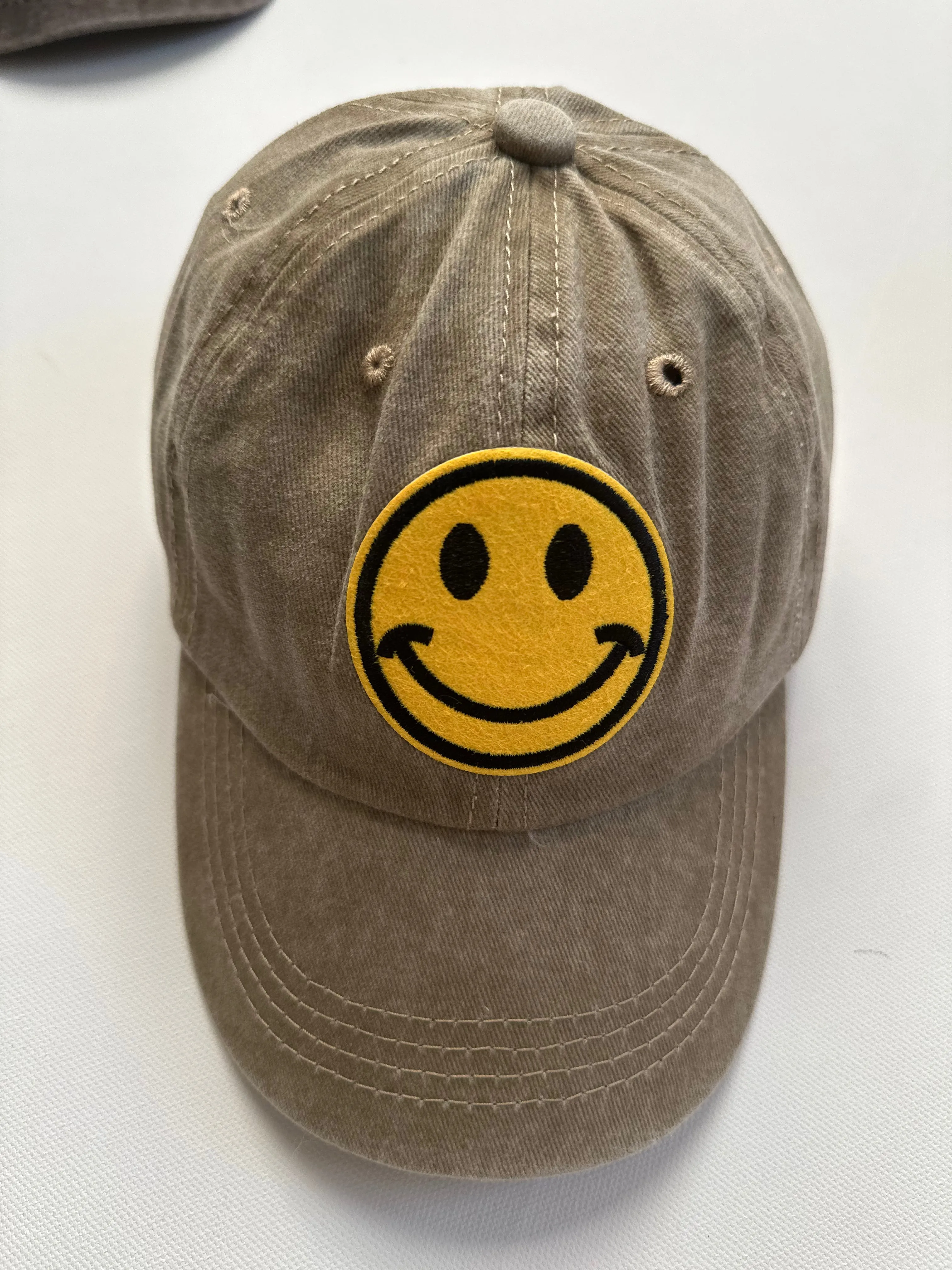 Vintage Wash Smiley Hats