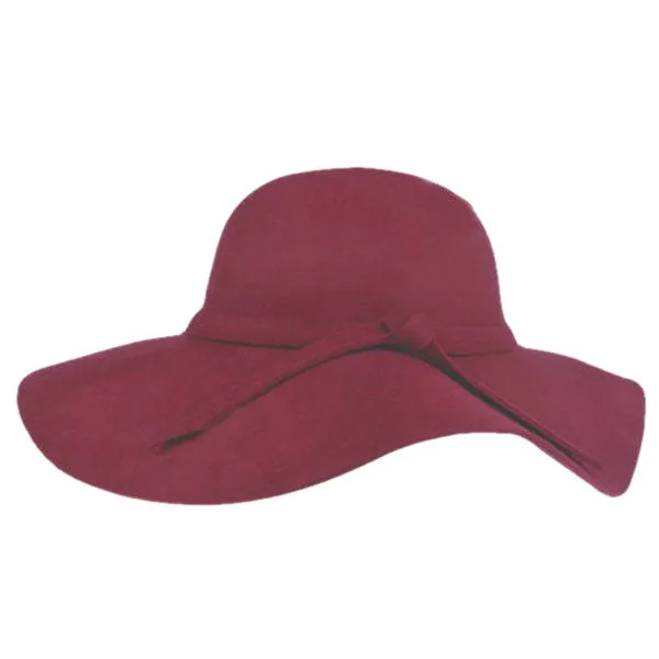 Vintage Women's Lady Snapback Cap Wide Brim Wool Felt Bowler Hat Sun Bowknot Black/Wine Red/Coffee/Light Camel Casquette Gorras