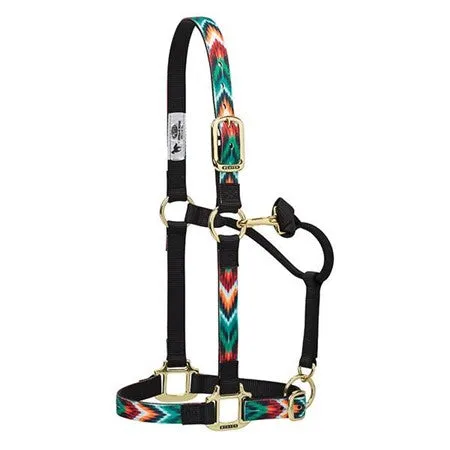 Weaver Average Horse Adjustable Patterned Nylon Horse Halter (Multiple Pattern Options)