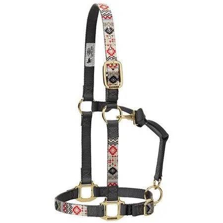 Weaver Average Horse Adjustable Patterned Nylon Horse Halter (Multiple Pattern Options)