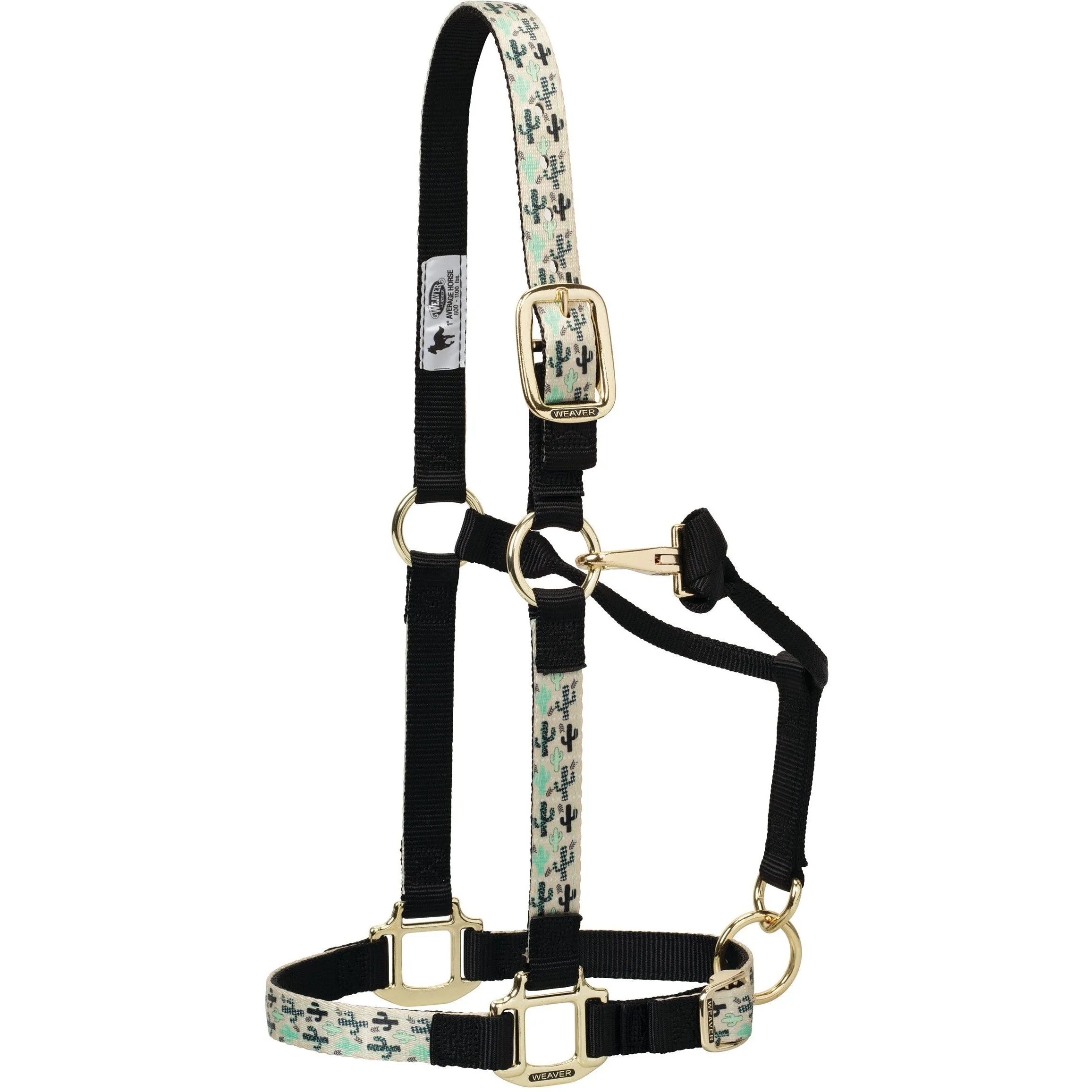 Weaver Large Adjustable Patterned Nylon Horse Halter (Multiple Pattern Options)
