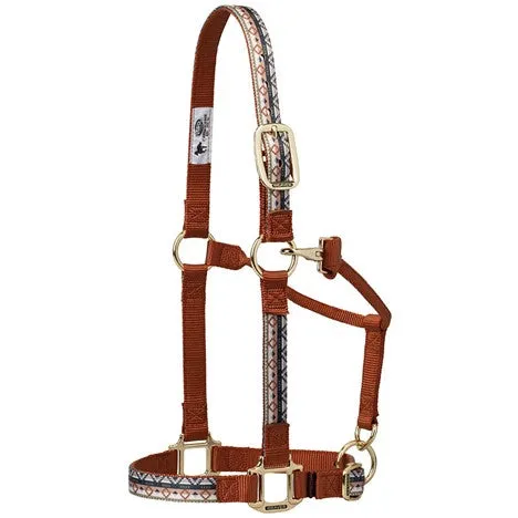 Weaver Large Adjustable Patterned Nylon Horse Halter (Multiple Pattern Options)