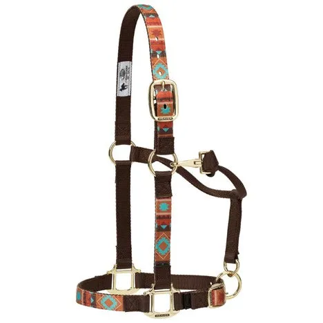 Weaver Large Adjustable Patterned Nylon Horse Halter (Multiple Pattern Options)