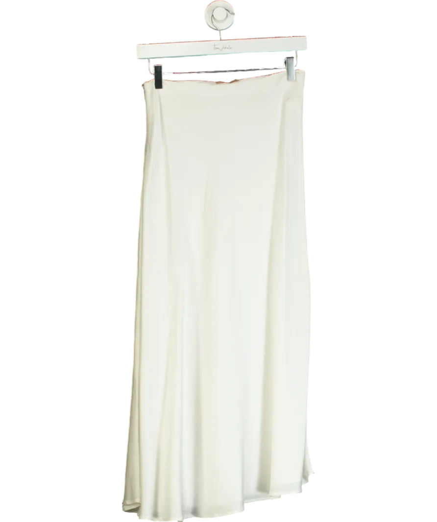 Weekend and Beyond White Catherine Viscose Skirt UK S
