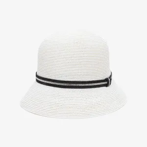 White Rhinestone Dome Hat