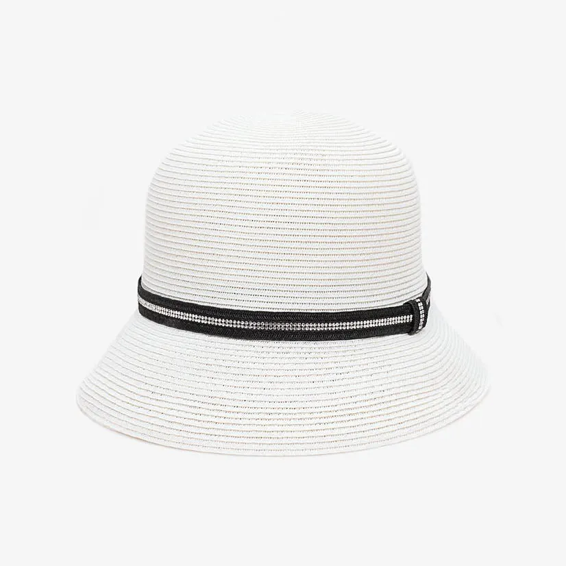 White Rhinestone Dome Hat