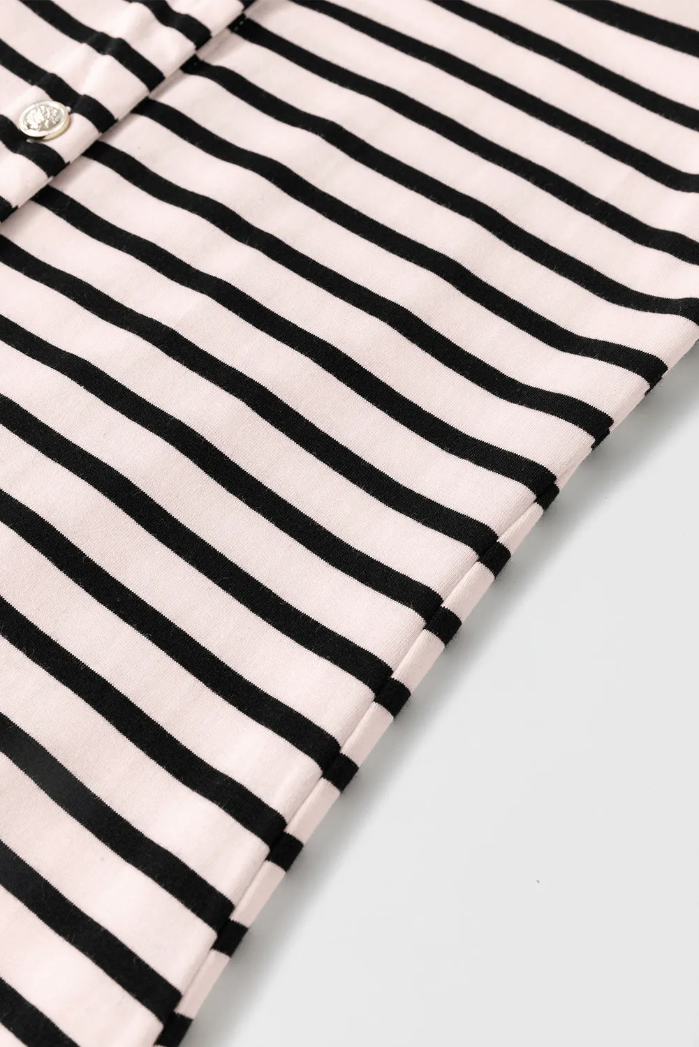 White Striped Print Sleeveless Buttoned Maxi Dress