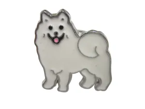 White Toned American Eskimo Eskies Dog Or Samoyed Sammy Dog Adjustable Size Fashion Ring