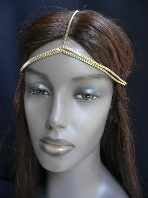 Women Classic Gold Head Body Thin Chain Grecian Circlet