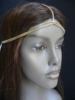 Women Classic Gold Head Body Thin Chain Grecian Circlet
