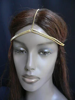 Women Classic Gold Head Body Thin Chain Grecian Circlet