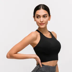 Women's Spaghetti Straps Crop Top Sports Bra