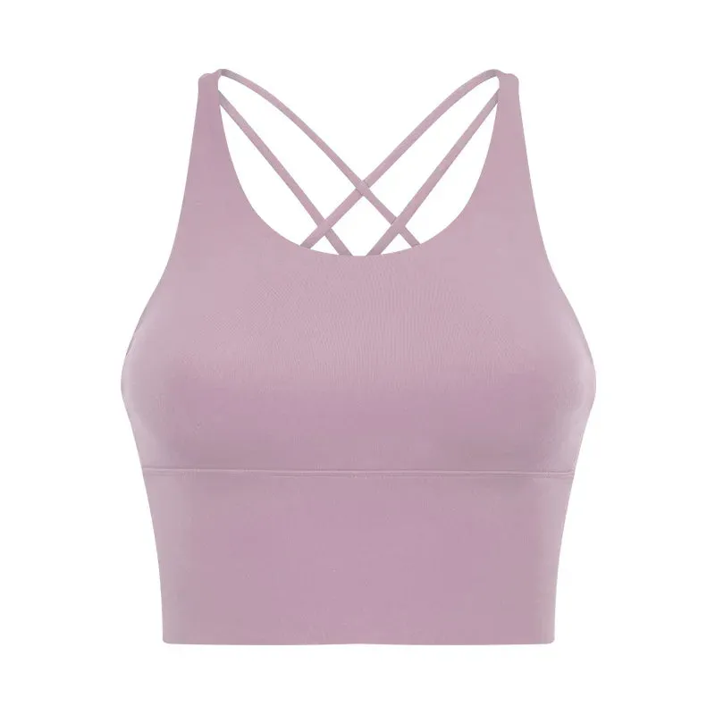 Women's Spaghetti Straps Crop Top Sports Bra