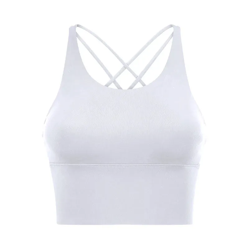 Women's Spaghetti Straps Crop Top Sports Bra