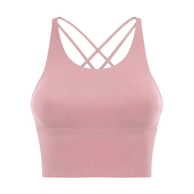 Women's Spaghetti Straps Crop Top Sports Bra