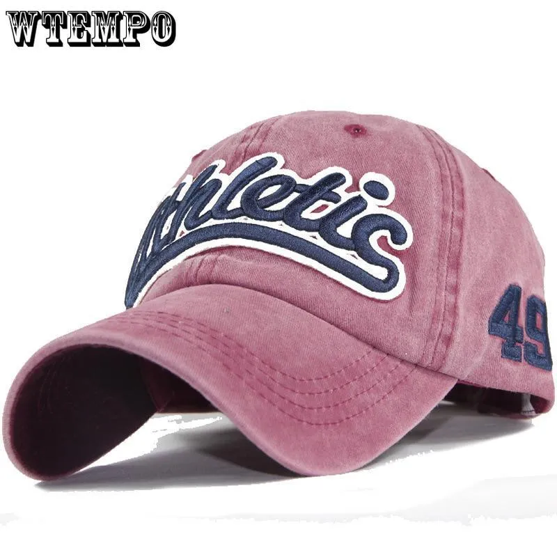 WTEMPOWtempowtempo100 %Washed Denim Baseball Cap Snapback Hats Autumn Summer Hat For Men Women Caps