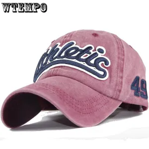WTEMPOWtempowtempo100 %Washed Denim Baseball Cap Snapback Hats Autumn Summer Hat For Men Women Caps