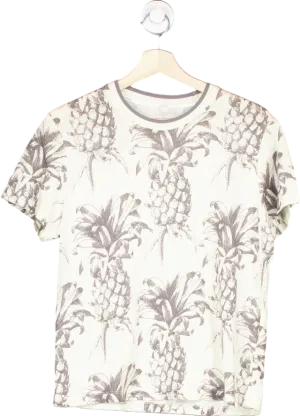 Zimmermann Beige Pineapple Print T-Shirt UK 8